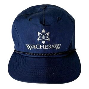 Vintage Wachesaw Golf Club Myrtle Beach Hat Rope Cap USA  Leather Strap Dad Hat